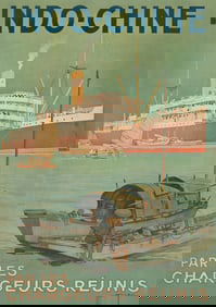 Sandy Hook (Georges Taboureau). Indo - Chine / Par Les Chargeurs Réunis. Circa 1920s.