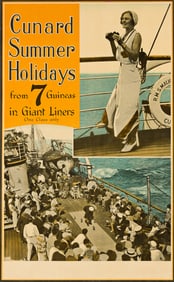 Designer Unknown. Cunard Summer Holidays. Circa 1920s.