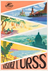 Designer Unknown. Visitez L'URSS. 1958.