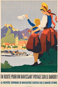 Hermann Kosel. En Route Pour un Ravissant Voyage sur le Danube! Circa 1930s.