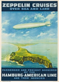 Paul Theodore Etbauer. Zeppelin Cruises / Hamburg - American Line. Circa 1930.