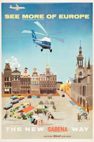 Aaron Fine. Sabena / See More of Europe. Circa 1960.