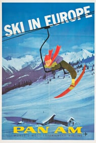 Aaron Fine. Pan Am / Ski in Europe. Circa 1960.