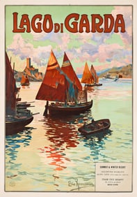 Elio Ximenes. Lago Di Garda. Circa 1905.