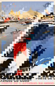 Roger Broders. Marseille / Porte de l'Afrique du Nord. 1929.