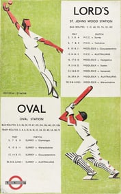Sybil Andrews. Lord's Oval / Underground. 1934.