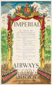 Designer Unknown. Imperial Airways / [To England For The Coronation]. 1937.