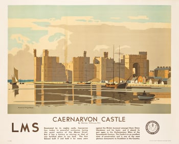 Norman Wilkinson. Caernarvon Castle. 1929.