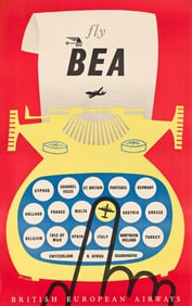 John Castle. Fly BEA / British European Airways. 1955.