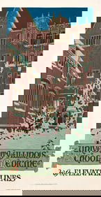 Oscar Rabe Hanson. University of Illinois / School of Medicine / By the Elevated Lines. 1923.