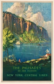 Anthony Hansen. The Palisades of the Hudson / New York Central Lines. Circa 1930s.