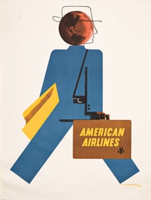 Edward McKnight Kauffer. American Airlines. 1948.