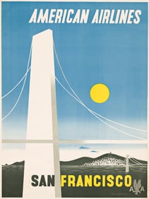 Edward McKnight Kauffer. American Airlines / San Francisco. 1948.