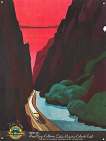 Bern Hill. Route of Royal Gorge - California Zephyr. Circa 1950.