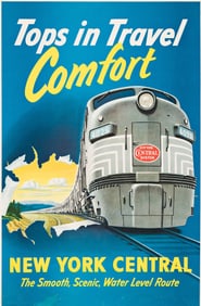 Designer Unknown. Tops In Travel Comfort / New York Central. Circa 1950s.