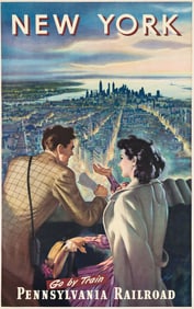 Harley Wood. New York / Go By Train / Pennsylvania Railroad. 1952.