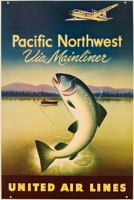 William Lawson. Pacific Northwest Via Mainliner / United Air Lines. Circa 1953.