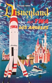 David Klein. Disneyland / Fly TWA Los Angeles. Circa 1955.