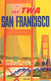 David Klein. San Francisco / Fly TWA. Circa 1957.