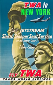 David Klein. TWA to New York / Jetstream. Circa 1957.