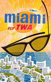 David Klein. Miami / Fly TWA. Circa 1960.