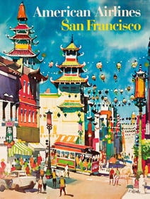 Dong Kingman. American Airlines / San Francisco. Circa 1970s.