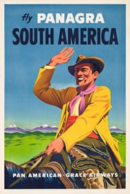Muni. Fly Panagra South America / Pan American. Circa 1955.