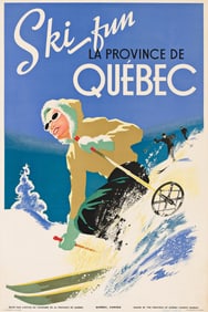 Designer Unknown. Ski - Fun / La Province de Quebec. 1940.