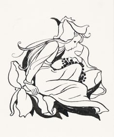 Rie Cramer, (1887-1977), Group of 4 illustrations from "The Silver Thimble Story Book." Circa 1960.