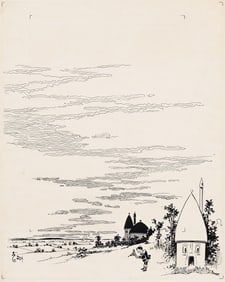 William Wallace Denslow, (1856-1915), "Once in a while she would pass a house, and the people came