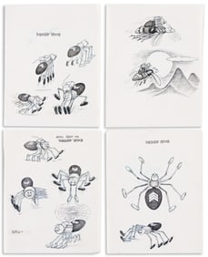 Eric Gurney, (1910-1922), Sergeant Spider model sheets (4 sheets), 1988.