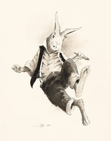 Barry Moser, (b. 1940), "Brer Wolf" and "Brer Rabbit Jumps." 1986.