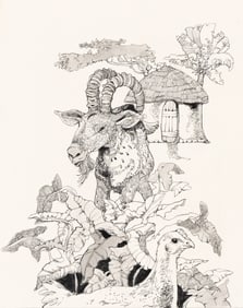 Jerry Pinkney, (1939-2021), The Great Minu, African folk tale complete book (group of 15