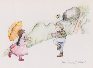 Jane Breskin Zalben, (b. 1950), Jacket cover and title page from All in the Woodland Early, 1979.