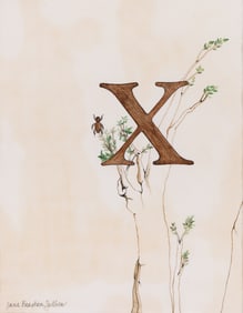 Jane Breskin Zalben, (b. 1950), "X: I saw Xyleborus Upon a tall tree," 1979.