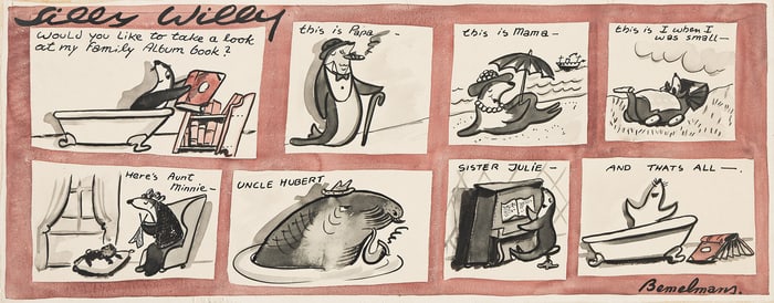 Ludwig Bemelmans, (1898-1962), Silly Willy: "Family album book." Circa 1935.