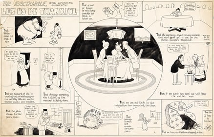 Frank O King, (1883-1969), The Rectangle: Let us be Thankful. 1916.