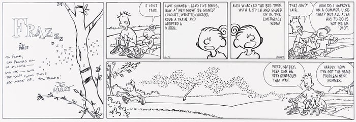 Jef Mallett, (b. 1961), "Lending an Ear," Frazz Sunday comic strip. 2008.