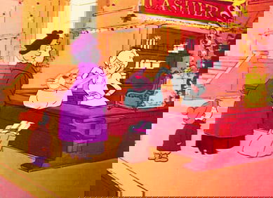 Depatie- Freleng Enterprises, The Pink Panther, A Pink Christmas animation cel. 1978.