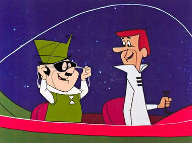 Hanna-Barbera Productions, The Jetsons original series, Mr. Spacely animation cel. 1963.