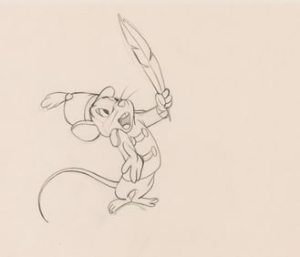 Walt Disney Studios / Fred Moore, Dumbo Timothy Mouse animation drawing. 1941.