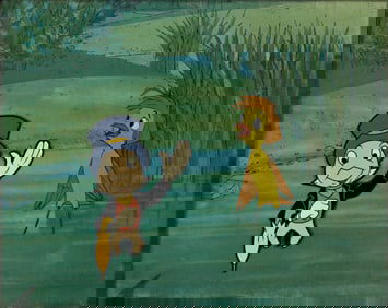 Walt Disney Studios, The Sword in the Stone Arthur / Mickey Mouse Club Jiminy Cricket animation cel