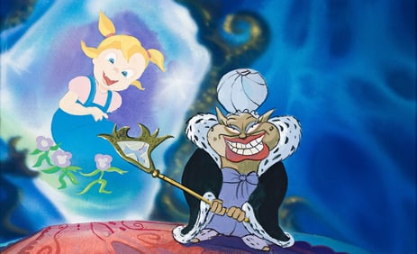 Warner Bros. / Don Bluth Entertainment, A Troll in Central Park animation color key painting. 1994.