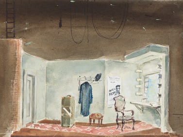 Boris Solomonovich Aronson, (1900-1980), A dressing room in a Boston Theatre. 1950.