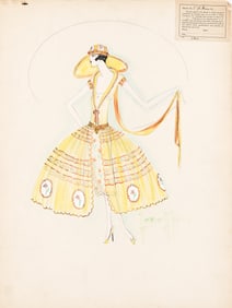 Gertrude Johnson, (1911-?), 3 Vaudeville costume designs. Circa 1925.