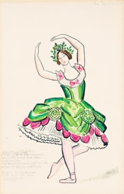Dame Laura Knight, British (1877-1970), Ballet costume design for Vera Savina. 1924.