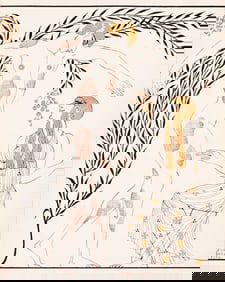 Georges Barbier, Nijinski dancing the ballet The Afternoon of a Faun (L'Après-midi d'un faune),