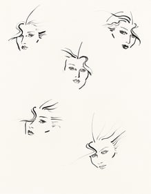 Antonio Lopez, (1944-1988), Faces. Circa 1980.
