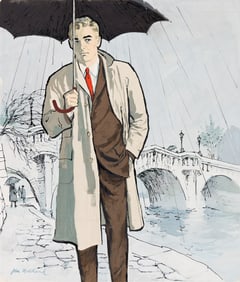 John McClelland, (1919-2016), Men's trench coat. Circa 1950.