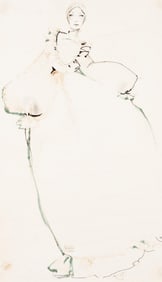 Michael Vollbracht and Studio, (1947-2018), Group of 3 fashion illustrations. Circa 1970.